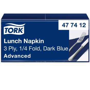 Tork 477412 Advanced Soft frokostservietter 33x33 cm 3-lags blå 150 stk