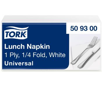 Tork 509300-118757 33x33cm servietter hvid 500stk