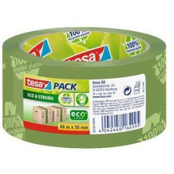 Tesa EcoLogo pakketape 50mmx66m grøn