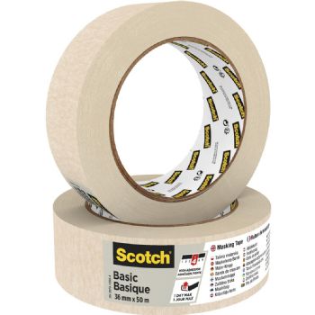 Scotch afdækningstape 36mmx50m beige 16ruller