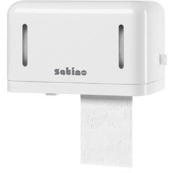 Satino Twin-Roll toiletpapirdispenser hvid