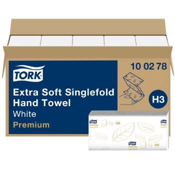 Tork Håndklædeark Soft H3 2-lags hvid 15x200 