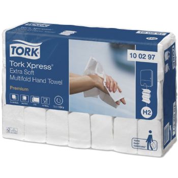 Håndklædeark Xpress Premium Extra Soft Tork H2 4-foldet