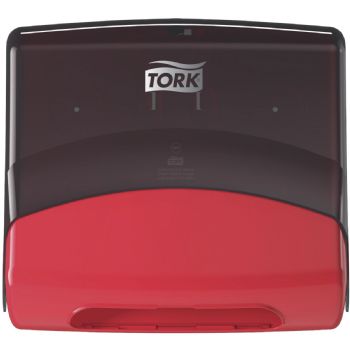 Tork 654008 Top-Pak dispenser W4 sort/rød