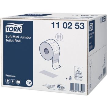 Tork 110253 Premium T2 Jumbo Mini 2lags toiletpapir 12 ruller