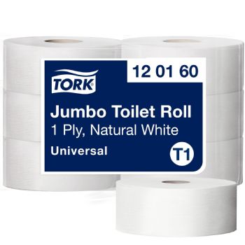 Tork T1 Jumbo Toiletpapir Universal i natur farve med 1-lag