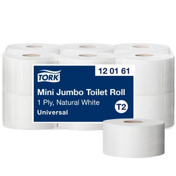 Tork 120161 Universal T2 Mini Jumbo 1lags toiletpapir 12 ruller