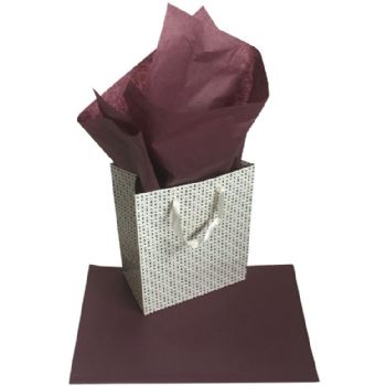 WhiteLabel Silkepapir 75x50cm 17g bordeaux 24ark