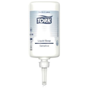 Tork Premium ekstra mild sæbe S1 uden parafume 1 ltr. hvid