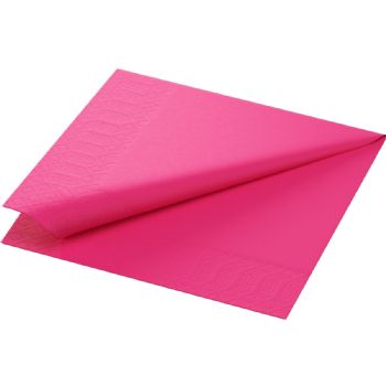 Duni Tissue 33x33cm servietter fuchsia 125stk