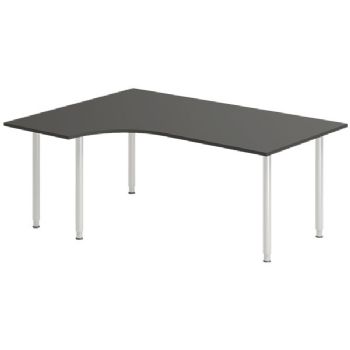 Skrivebord DNA, Antracit 1800x1200 mm Venstre I-ben/Alugrå