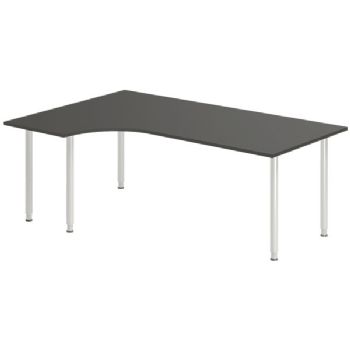 Skrivebord DNA, Antracit 2000x1200 mm Venstre I-ben/Alugrå