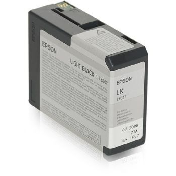 Epson C13T580700 Lys Sort Blækpatron, 80 ml