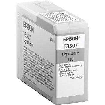 Epson T8507 C13T850700 Lys Sort Blækpatron, 80 ml