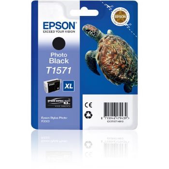 Epson T1571 C13T15714010 Foto Sort Blækpatron, 25,9 ml