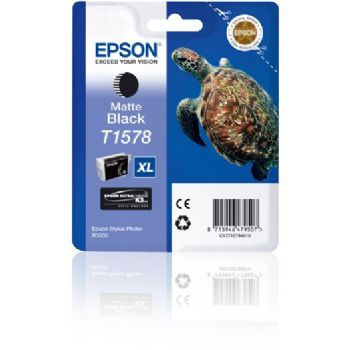 Epson T1578 C13T15784010 Mat Sort Blækpatron, 25,9 ml