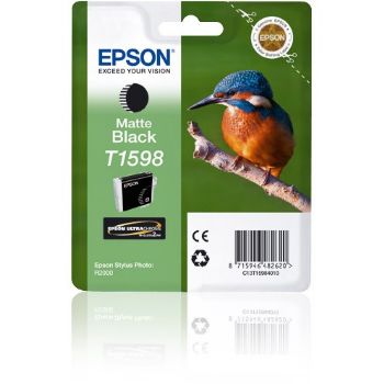 Epson T1598 C13T15984010 Mat Sort Blækpatron, 17 ml