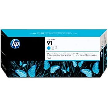 HP 91 C9467A Cyan Blækpatron, 775 ml