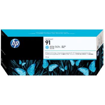 HP 91 C9470A Lys Cyan Blækpatron, 775 ml