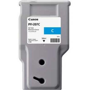 Canon PFI-207C 8790B001AA Cyan Blækpatron, 300 ml