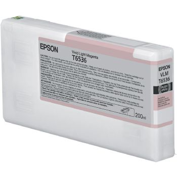 Epson T6536 C13T653600 Lys Magenta Blækpatron, 200 ml