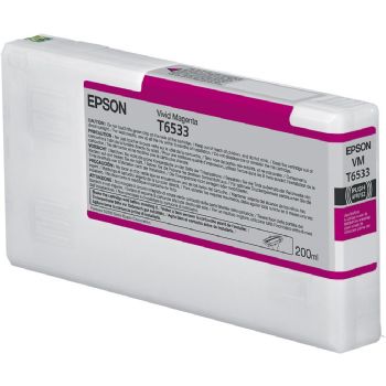 Epson T6533 C13T653300 Magenta Blækpatron, 200 ml