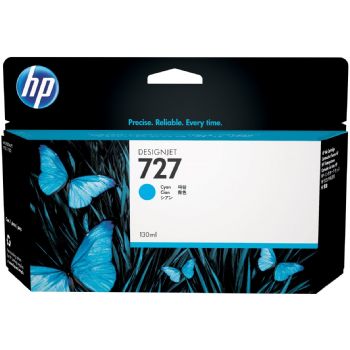 HP 727 B3P19A Cyan Blækpatron, 130 ml