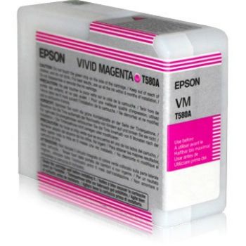 Epson T580A C13T580A00 Magenta Blækpatron, 80 ml