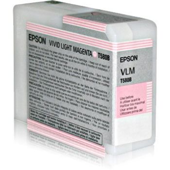 Epson T580B C13T580B00 Lys Magenta Blækpatron, 80 ml