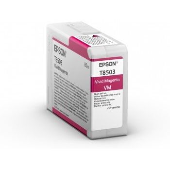 Epson T8503 C13T850300 Magenta Blækpatron, 80 ml