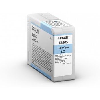 Epson T8505 C13T850500 Lys Cyan Blækpatron, 80 ml