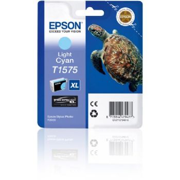 Epson T1575 C13T15754010 Lys Cyan Blækpatron, 25.9 ml