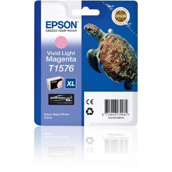 Epson T1576 C13T15764010 Lys Magenta Blækpatron, 25.9 ml