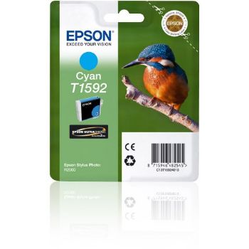 Epson T1592 C13T15924010 Cyan Blækpatron, 17 ml