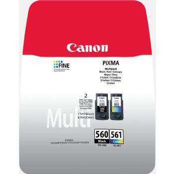 Canon PG-560/CL-561 CMYK blækpatroner, 180 sider