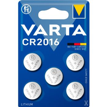 VARTA knapcellebatteri CR2016 5 stk