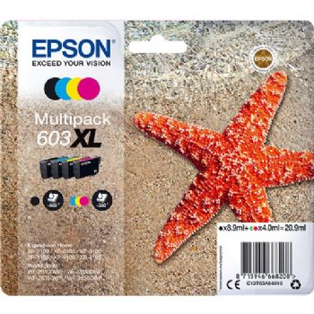 Epson 603XL C13T03A64020 multipack (B/C/M/Y) blækpatron