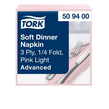 Tork 509400 Tissue 39x39 cm 100 servietter lyserød