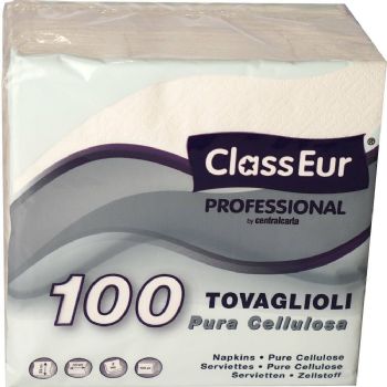 ClassEur Professional 33x33 cm 100 servietter hvid