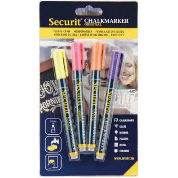 Securit kridtmarker 1-2mm 4 farver