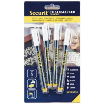 Securit kridtmarker 1-2mm 4stk