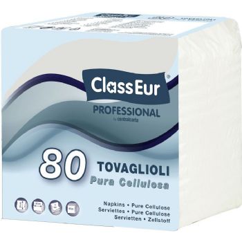 ClassEur Professional 33x33 cm 80 servietter hvid