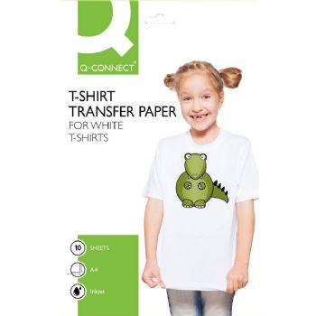 Q-connect A4 t-shirt transferark klar 10ark