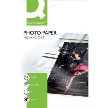 Q-connect fotopapir High Gloss A4 260g 20ark