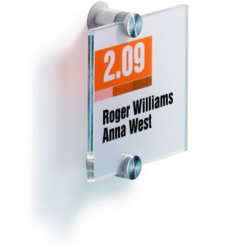 Durable Crystal Sign skilt 105x105mm klar