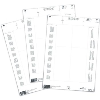 Durable indstiksark 65x140/90mm hvid