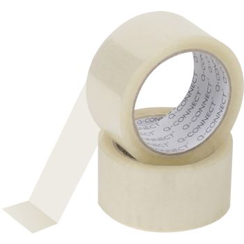 Q-connect pakketape 50mmx66m klar