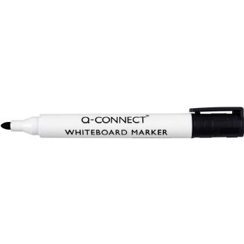 Whiteboardmarker Q-Connect, 2-3 mm, rund spids, Sort