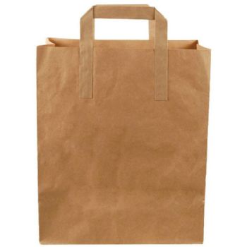 WhiteLabel Bærepose papir 15L 70g 14x26x30cm brun 250stk