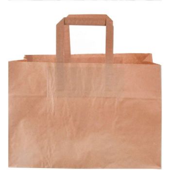 WhiteLabel Bærepose papir 17L 80g 17x35x24,5cm brun 200stk